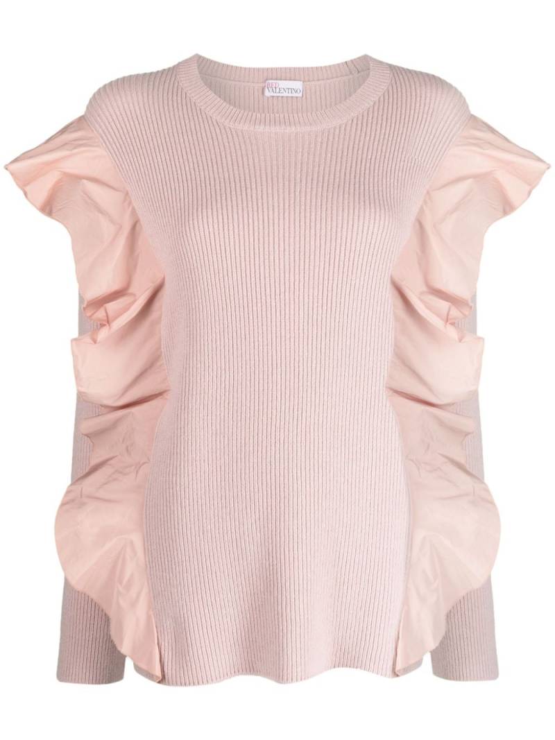 RED Valentino ruffled-trim knitted jumper - Pink von RED Valentino