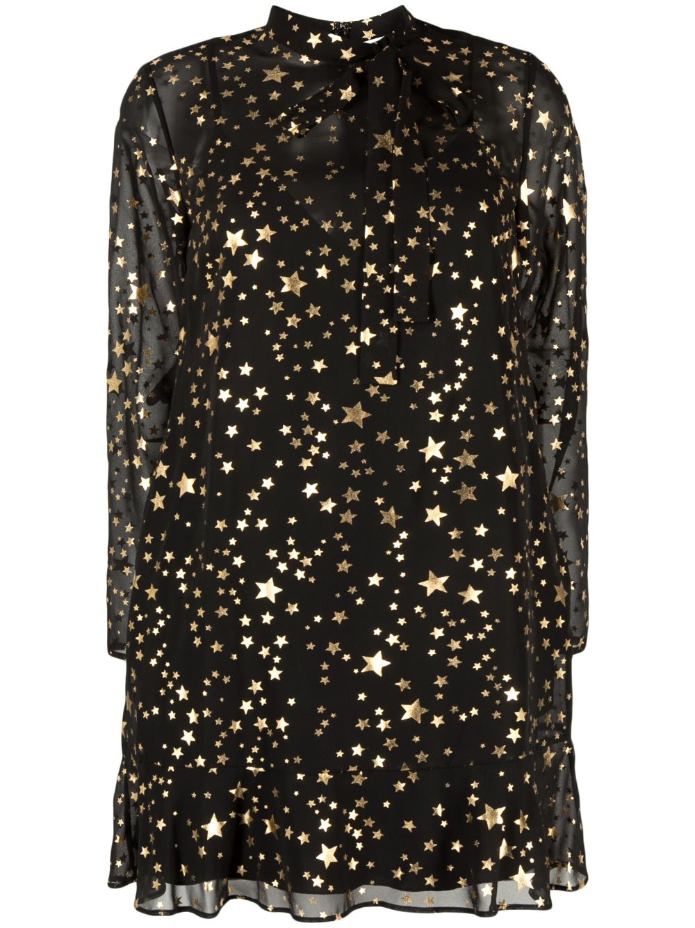 RED Valentino star-print pussy-bow dress - Black von RED Valentino