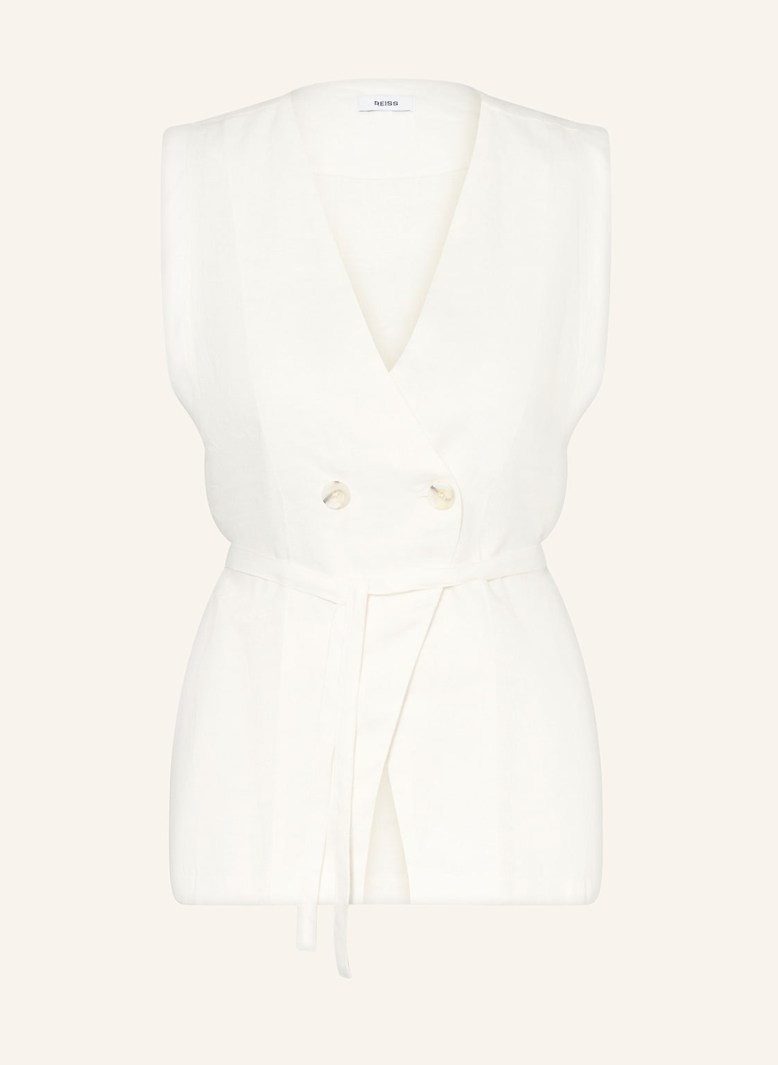 Reiss Blazerweste Whitney Aus Leinen weiss Reiss Blazerweste Whitney Aus Leinen weiss von REISS
