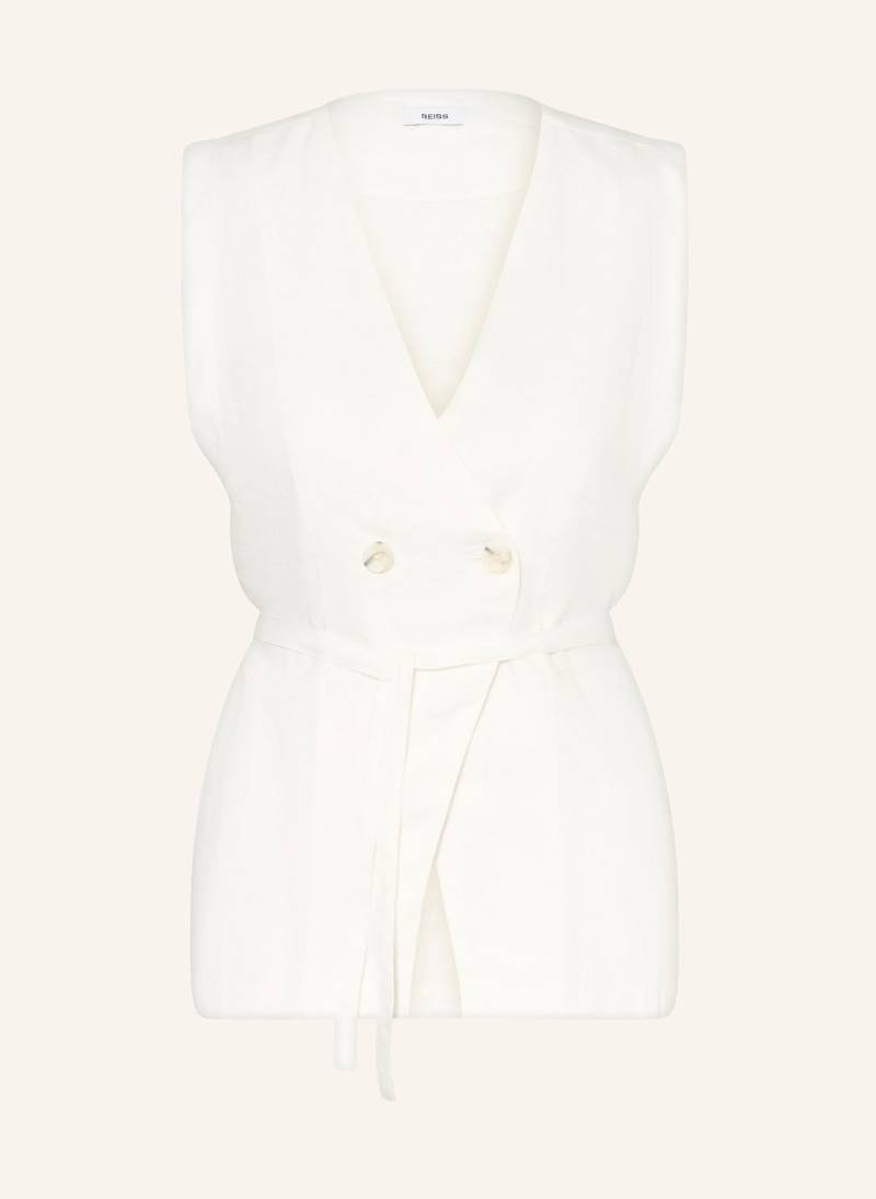 Reiss Blazerweste Whitney Aus Leinen weiss von REISS