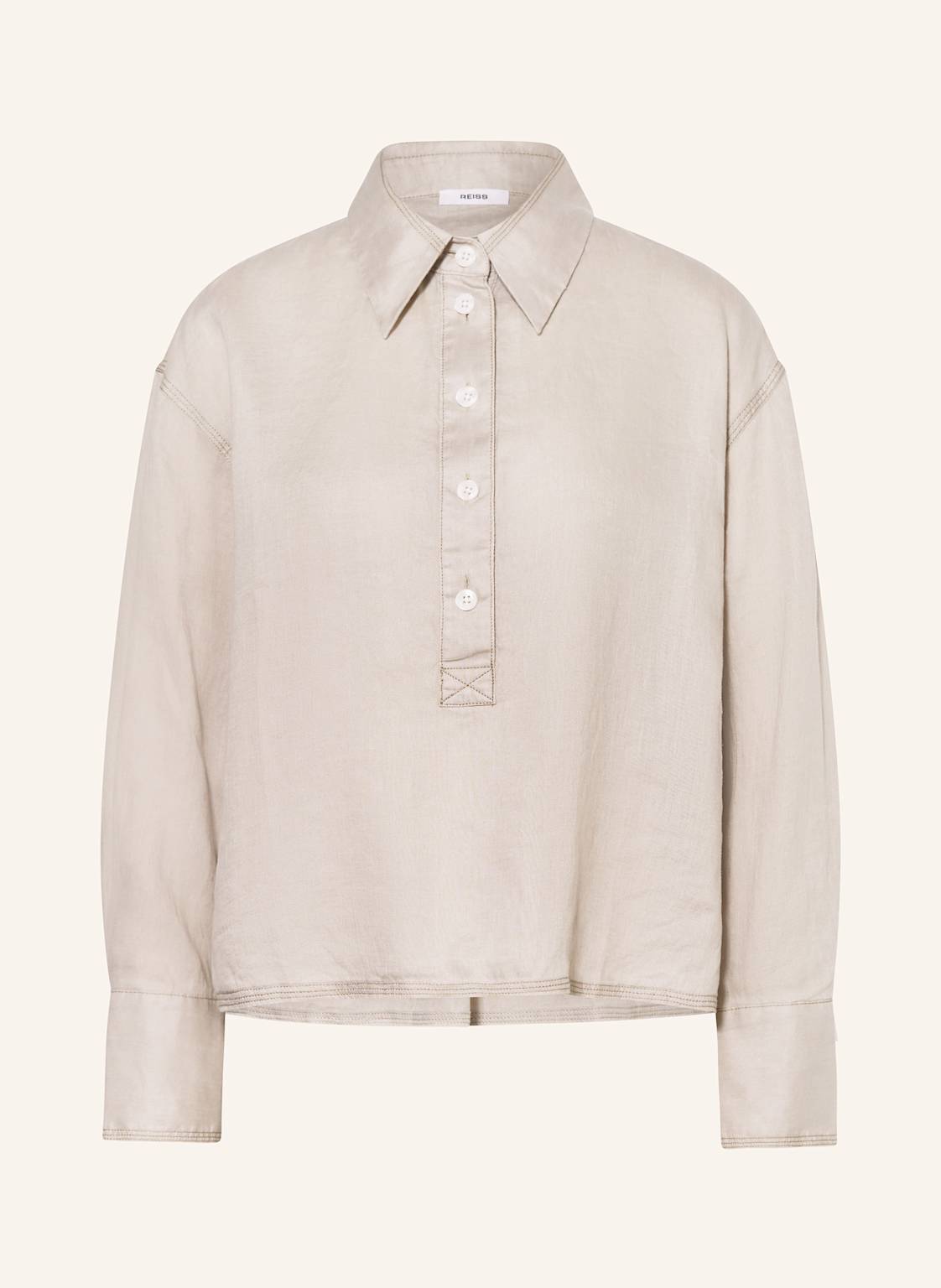Reiss Blusenshirt Nina Aus Leinen beige Reiss Blusenshirt Nina Aus Leinen beige von REISS