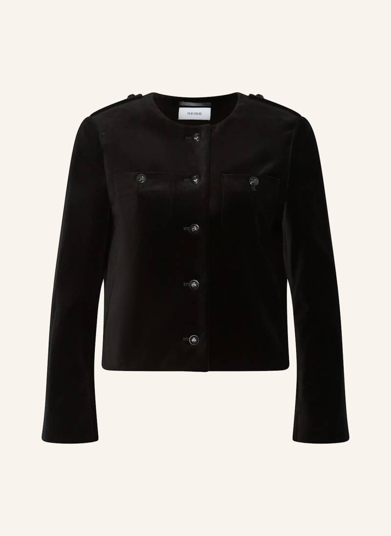 Reiss Samtblazer Viola schwarz von REISS