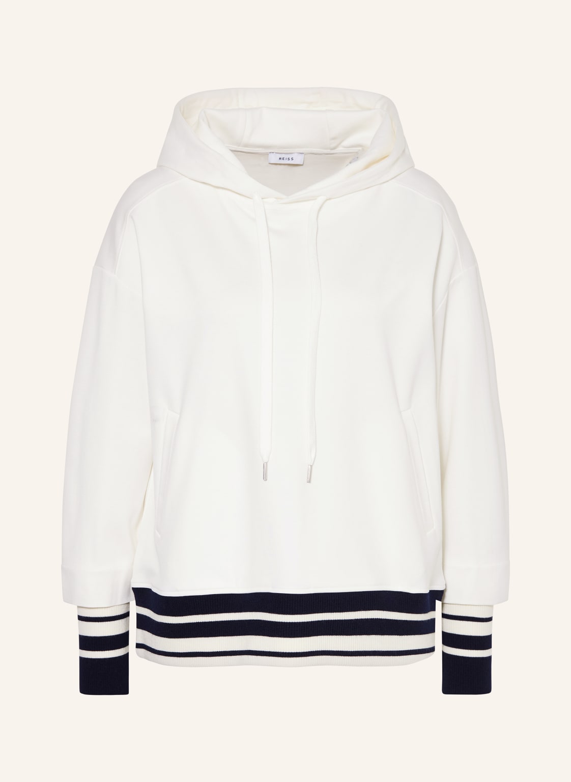 Reiss Hoodie Lexi Im Materialmix weiss von REISS