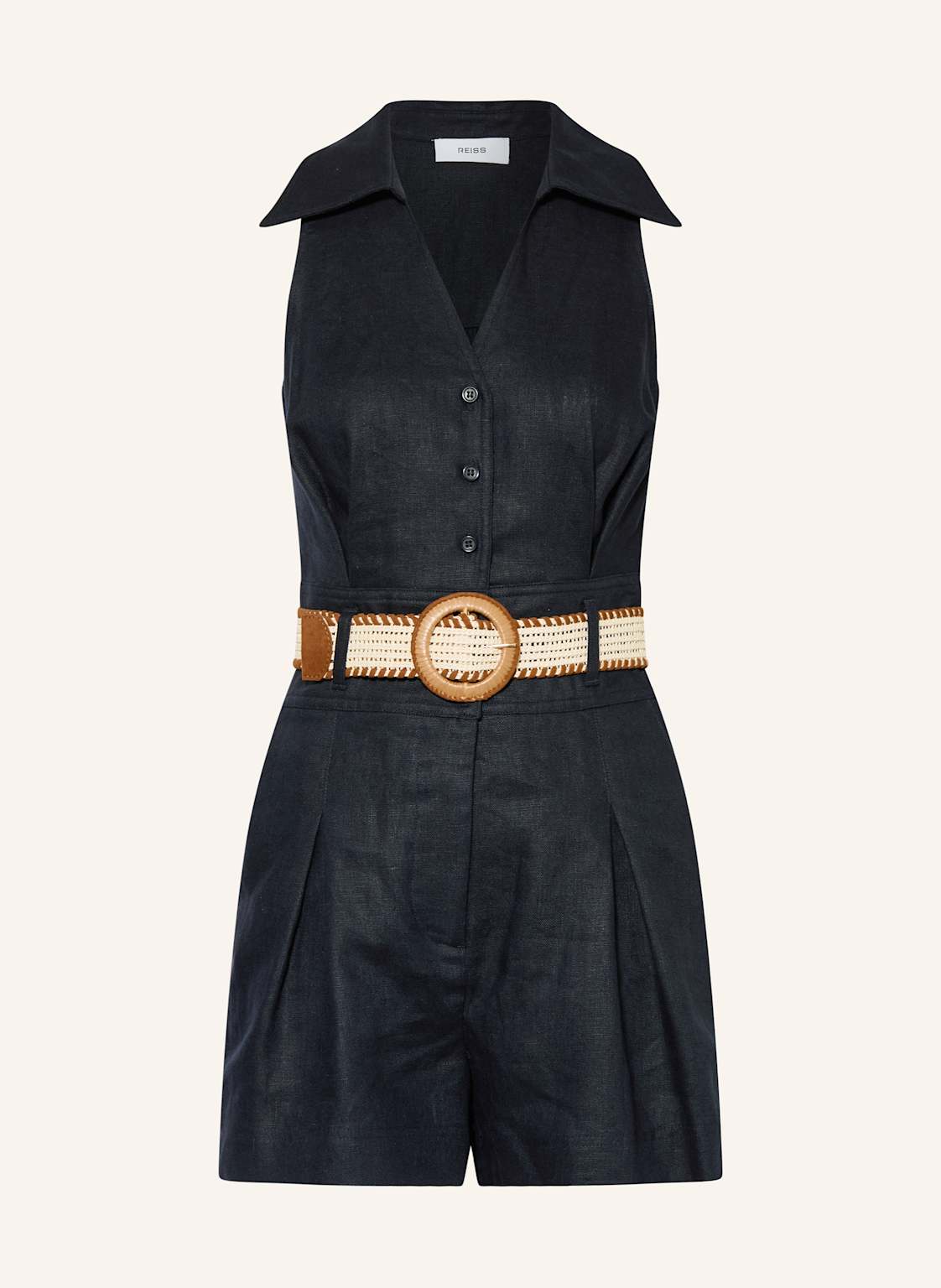 Reiss Leinen-Jumpsuit blau von REISS