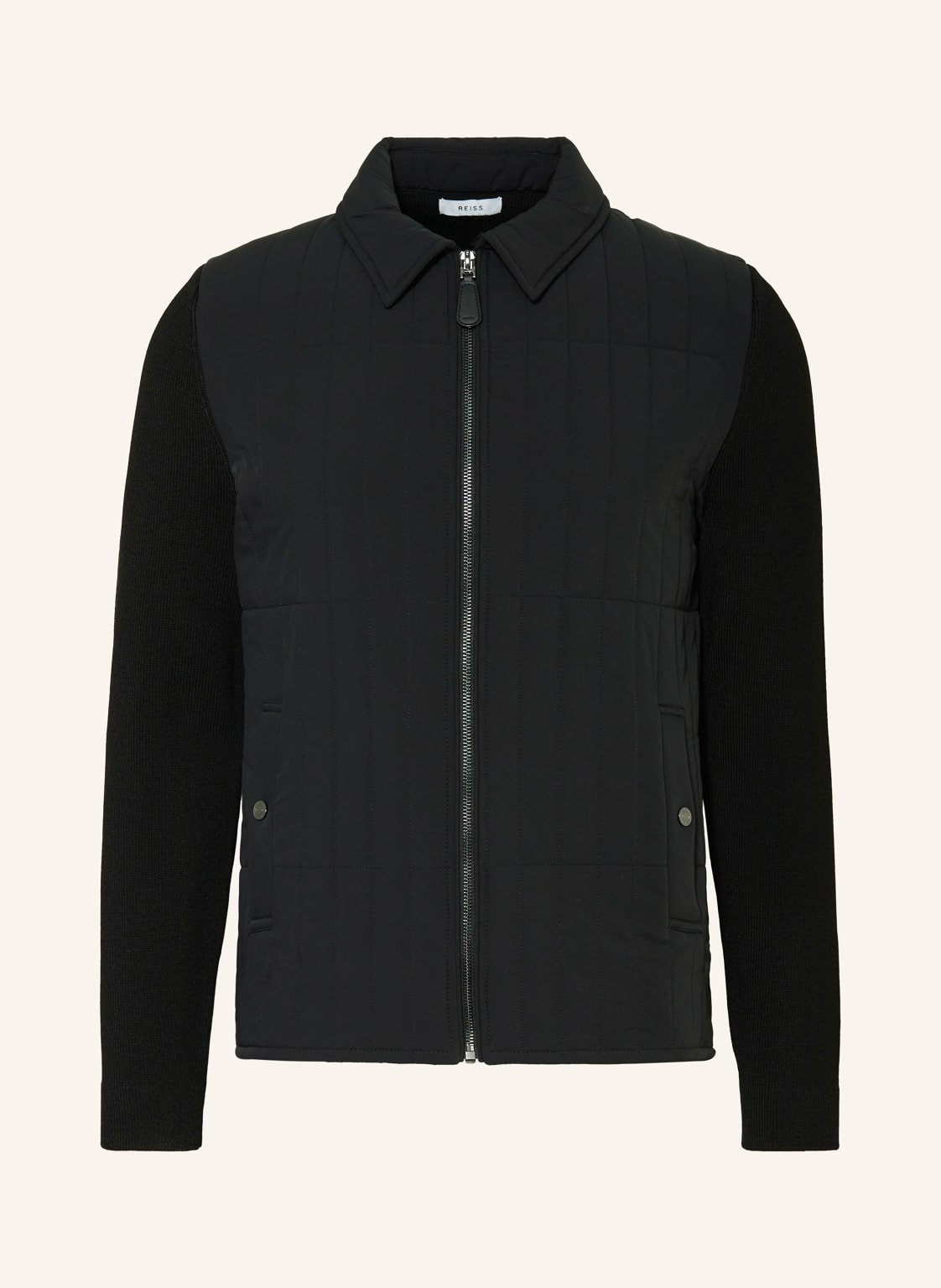 Reiss Steppjacke Tosca Im Materialmix schwarz von REISS