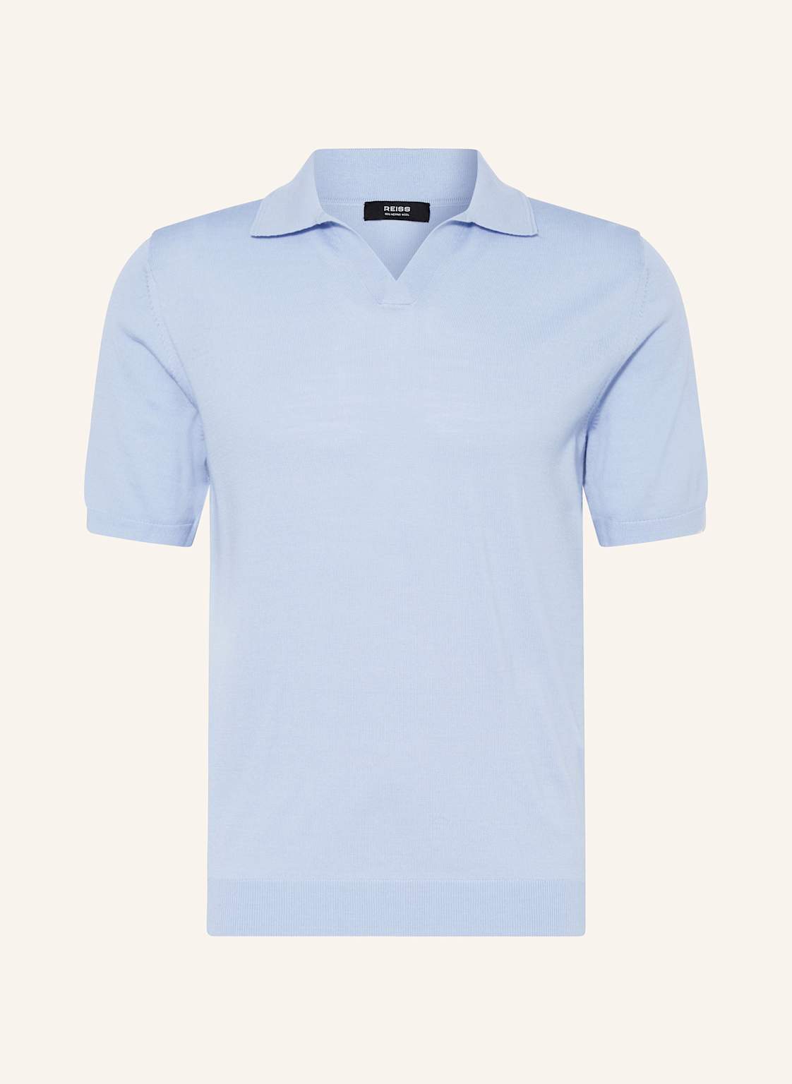 Reiss Strick-Poloshirt Duchie Aus Merinowolle blau von REISS