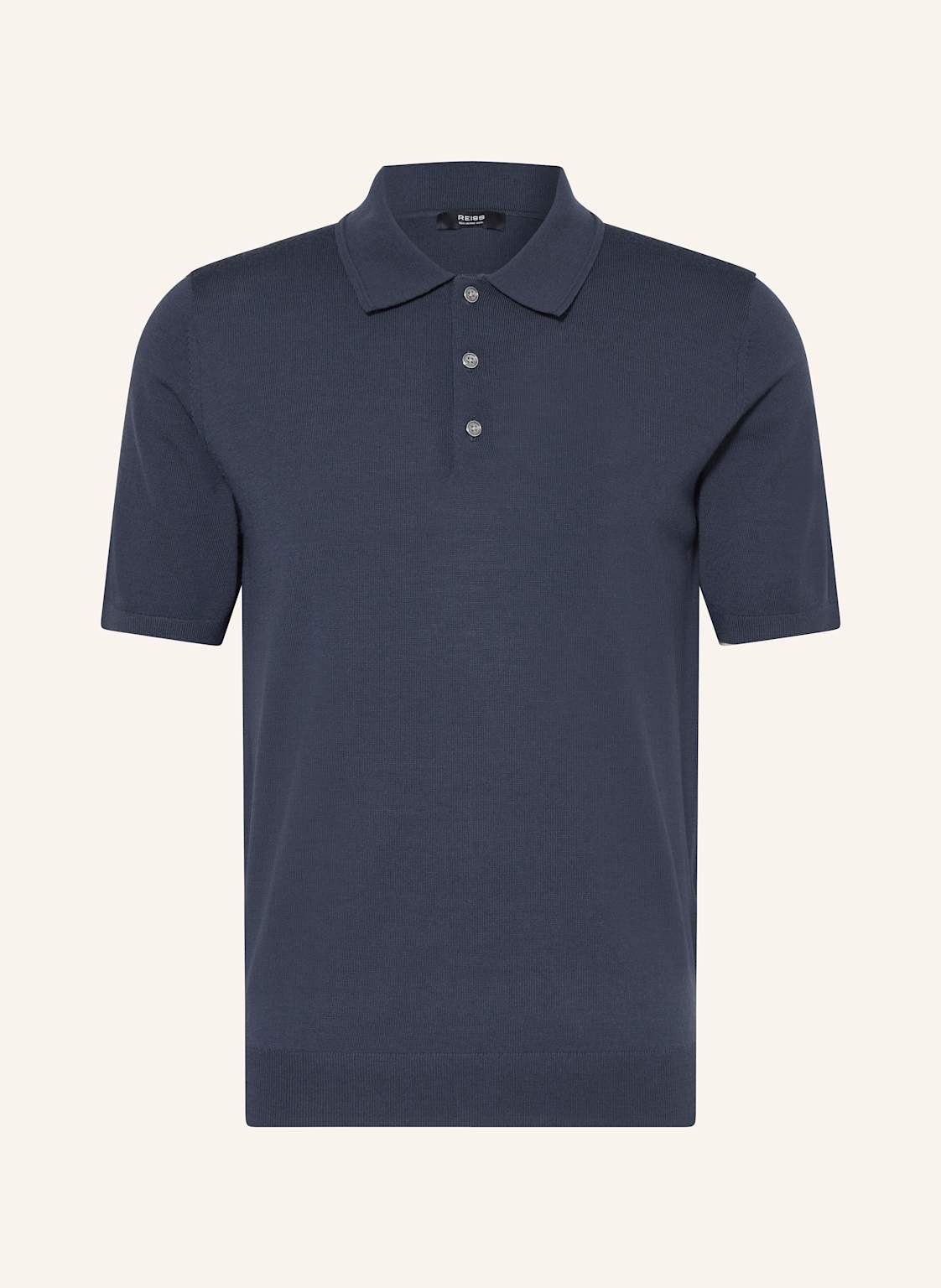Reiss Strick-Poloshirt Manor Aus Merinowolle blau von REISS