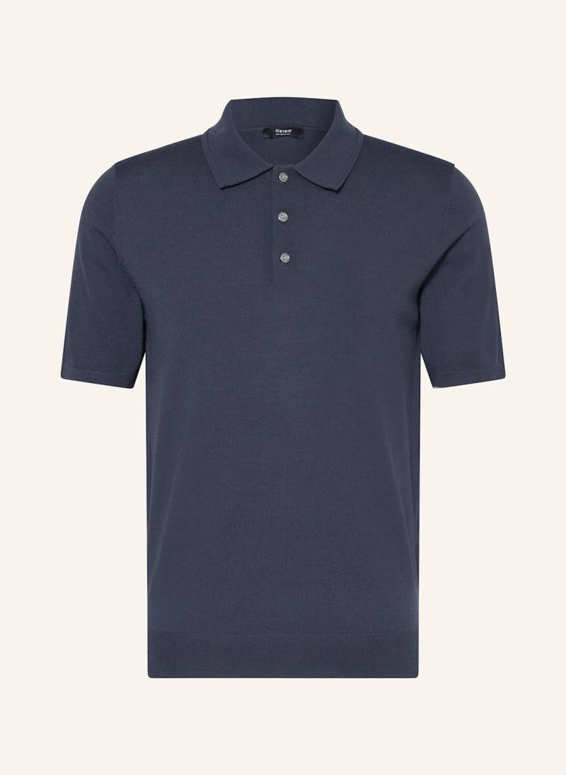 Reiss Strick-Poloshirt Manor Aus Merinowolle blau von REISS