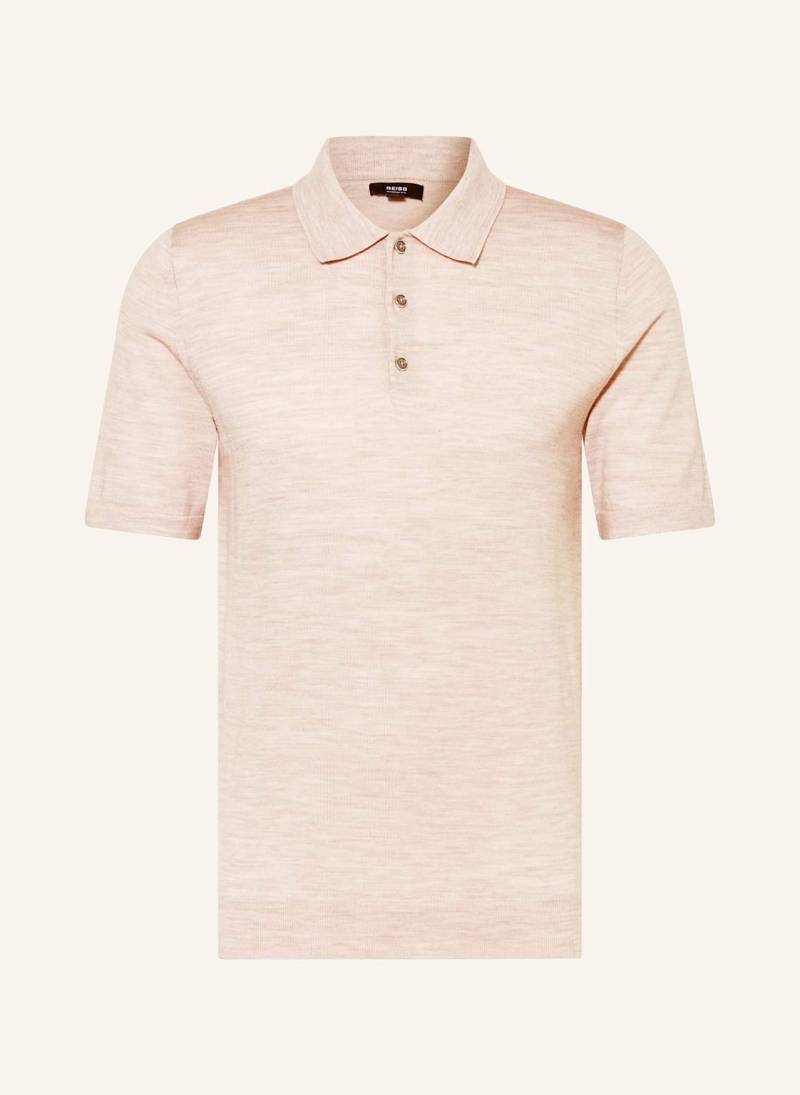 Reiss Strick-Poloshirt Manor Aus Merinowolle braun von REISS