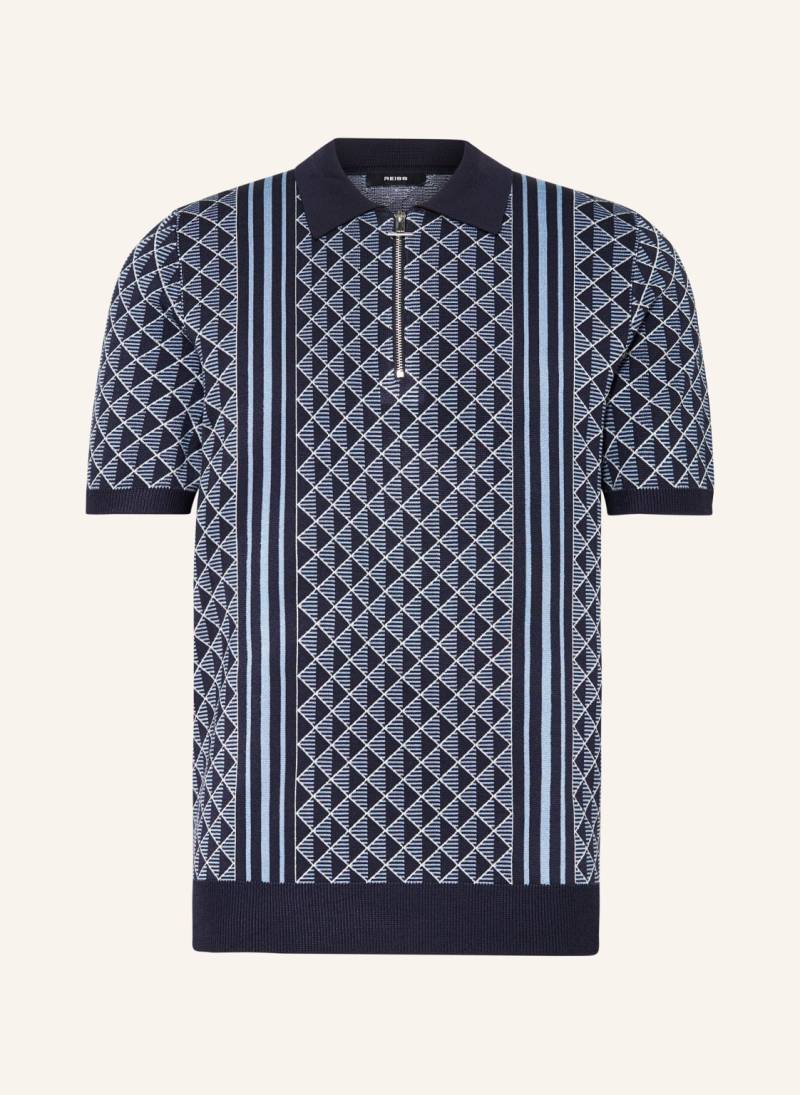 Reiss Strick-Poloshirt Sanderson blau von REISS