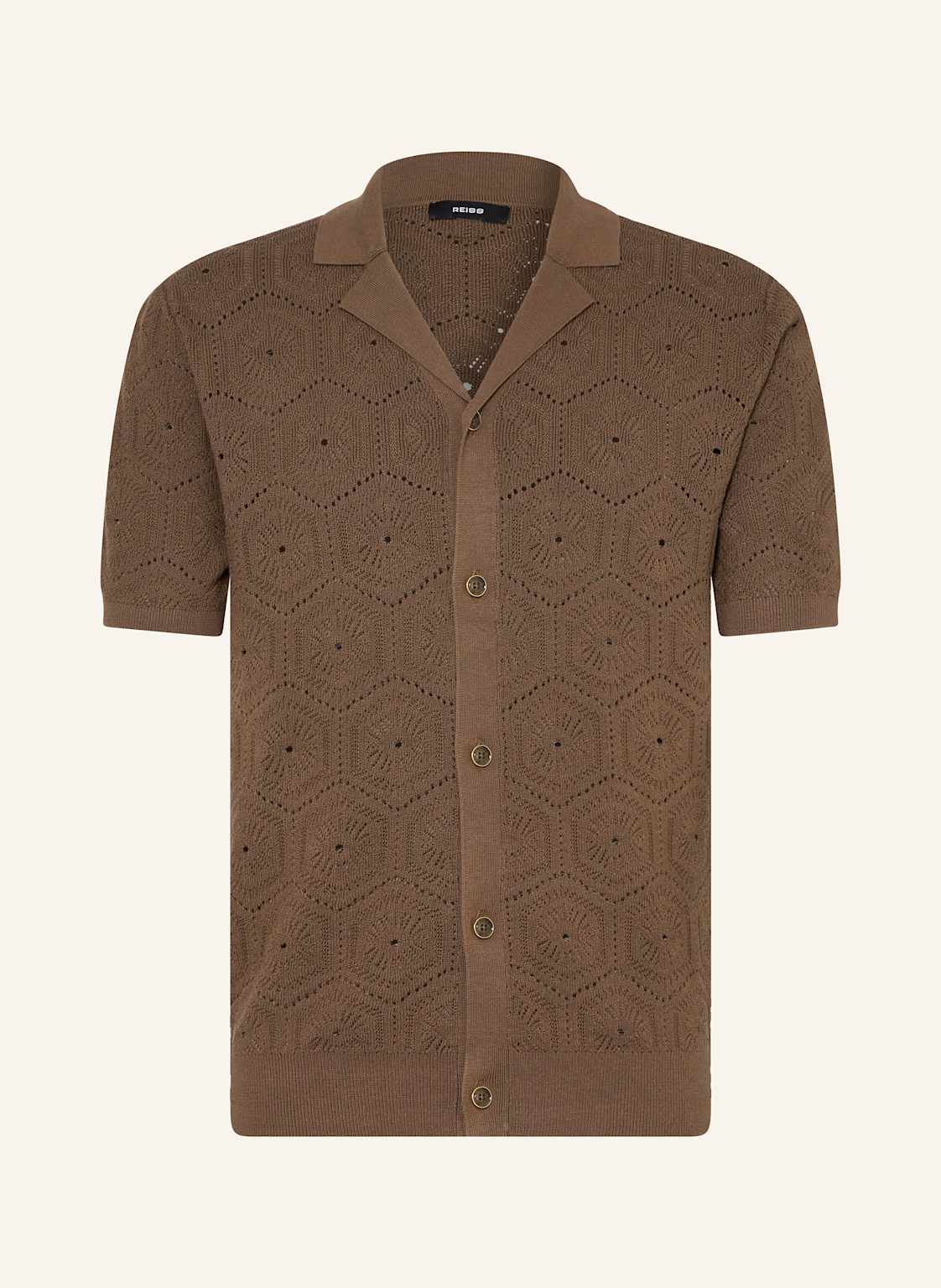 Reiss Strickhemd Royce Regular Fit braun Reiss Strickhemd Royce Regular Fit braun von REISS