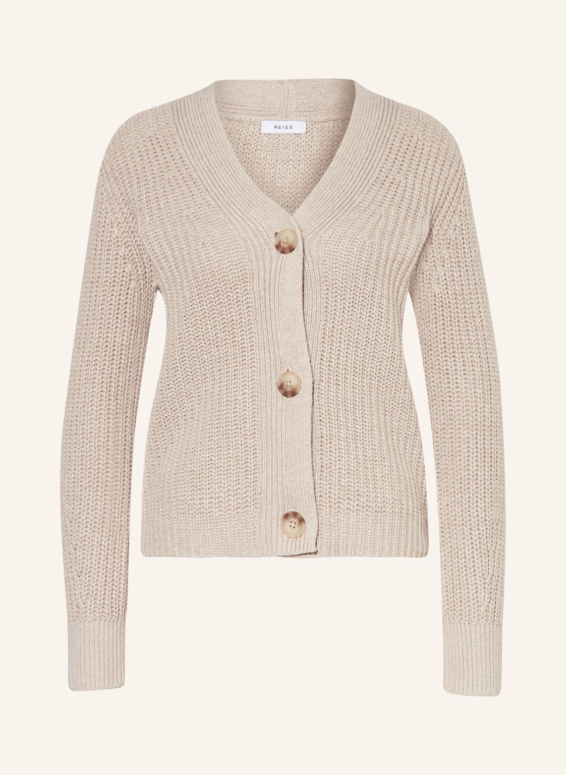 Reiss Strickjacke Ariana Mit Leinen beige von REISS