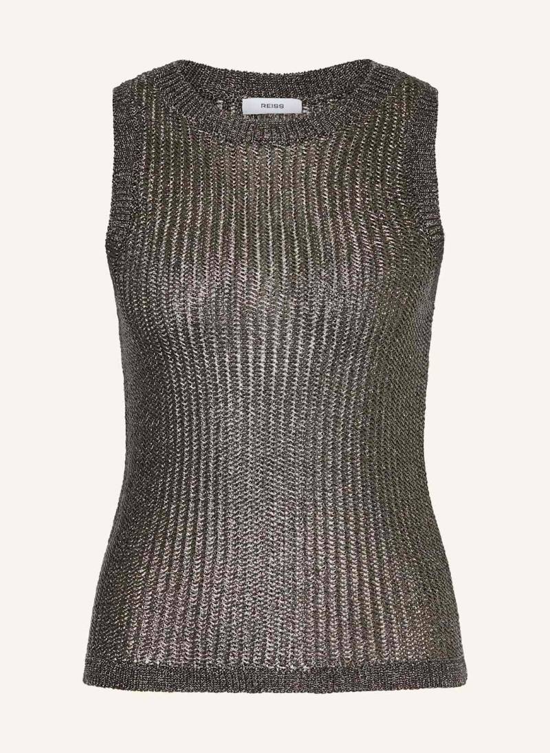 Reiss Stricktop Mit Glitzergarn grau von REISS