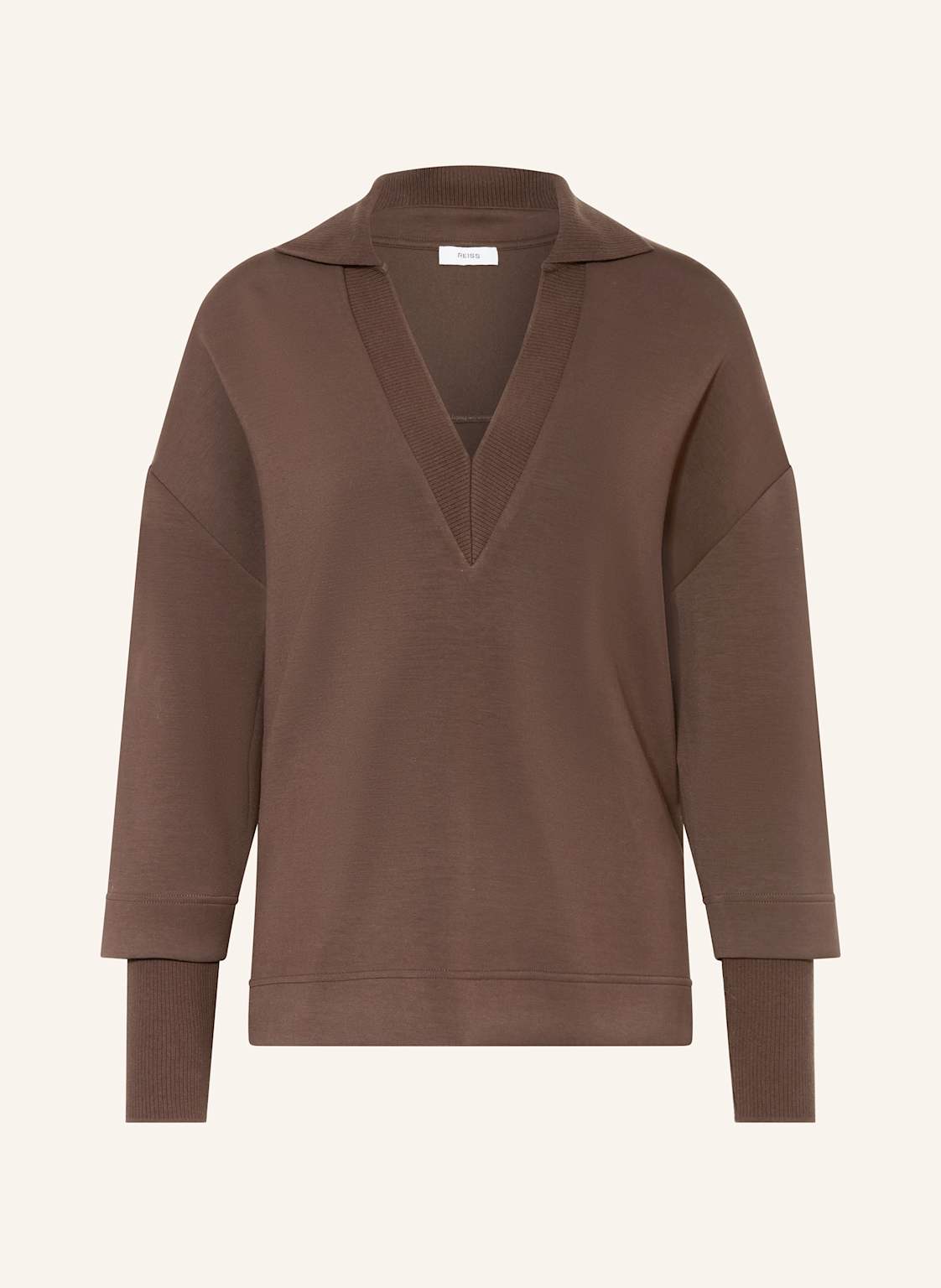 Reiss Sweatshirt Bernie Im Materialmix braun Reiss Sweatshirt Bernie Im Materialmix braun von REISS
