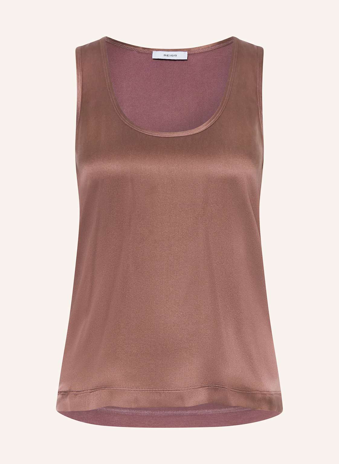 Reiss Top Ruby Im Materialmix braun Reiss Top Ruby Im Materialmix braun von REISS