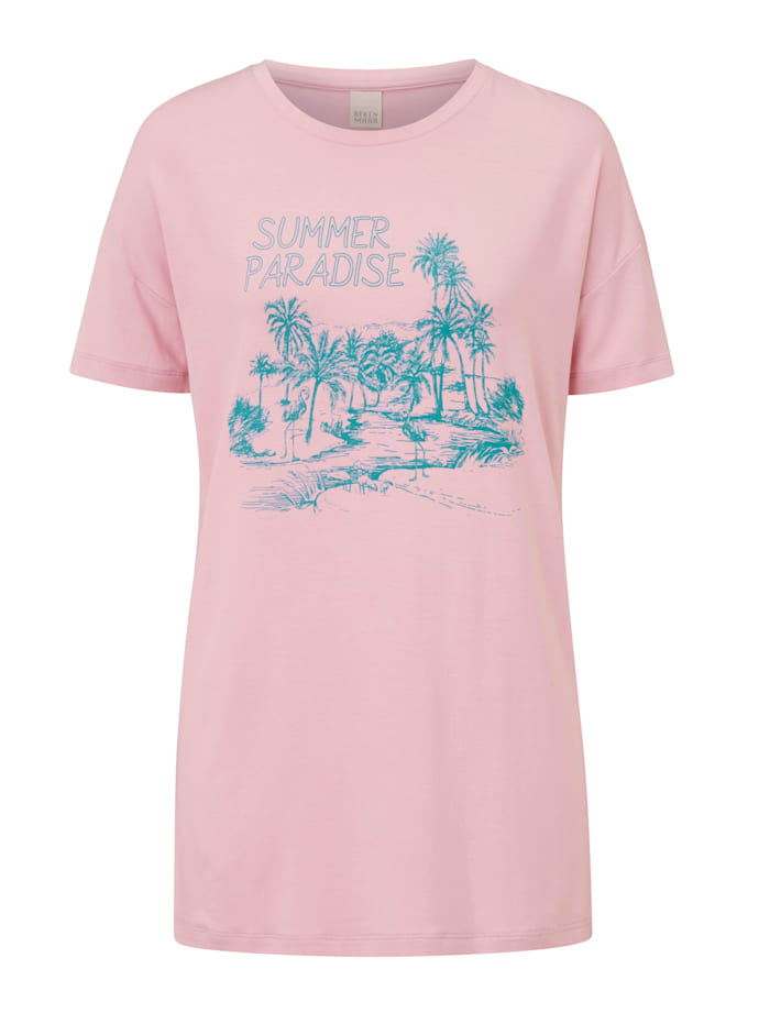T-Shirt mit Print REKEN MAAR Rosé von REKEN MAAR