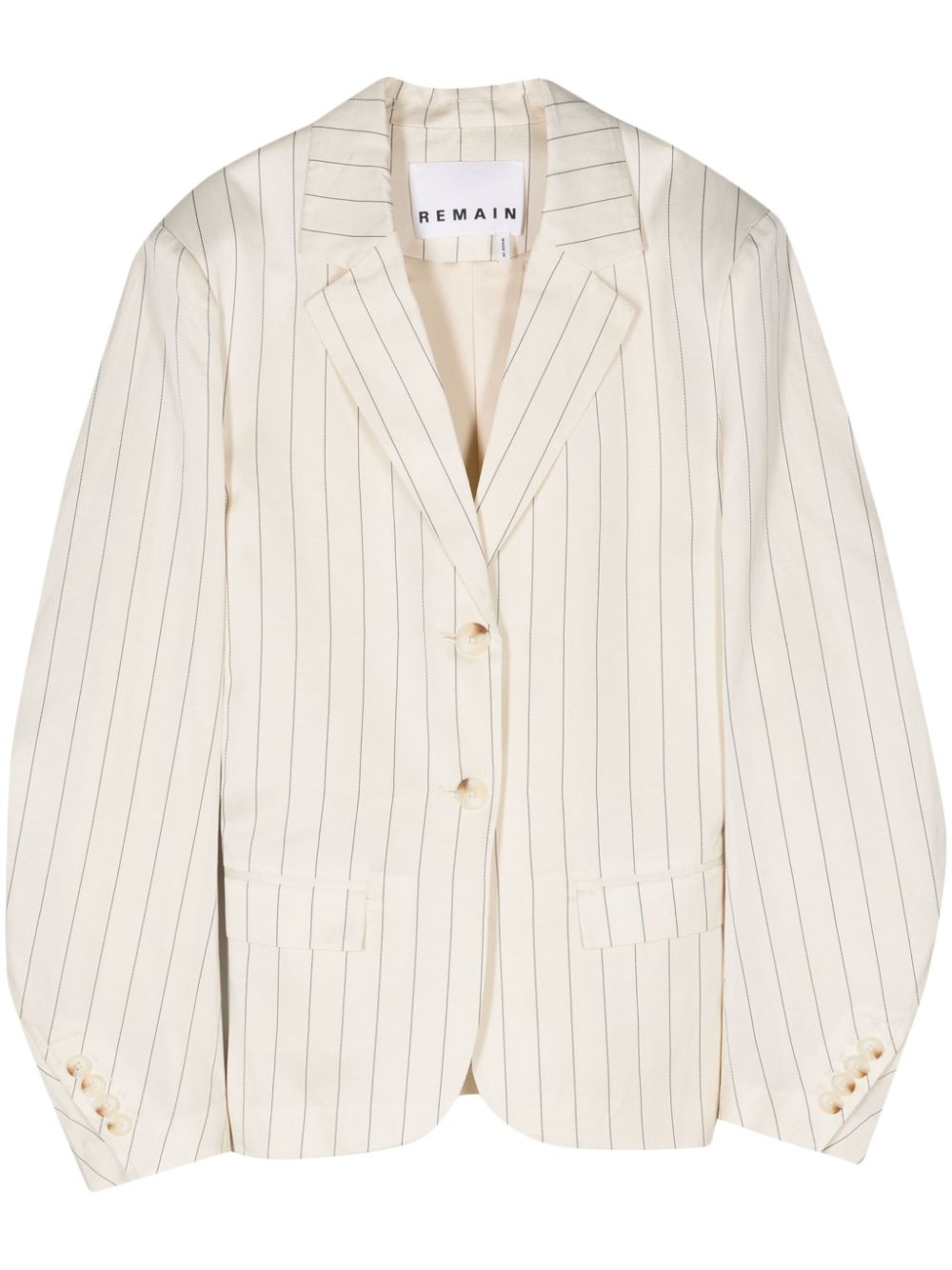 REMAIN Drapy pinstriped single-breasted blazer - Neutrals von REMAIN