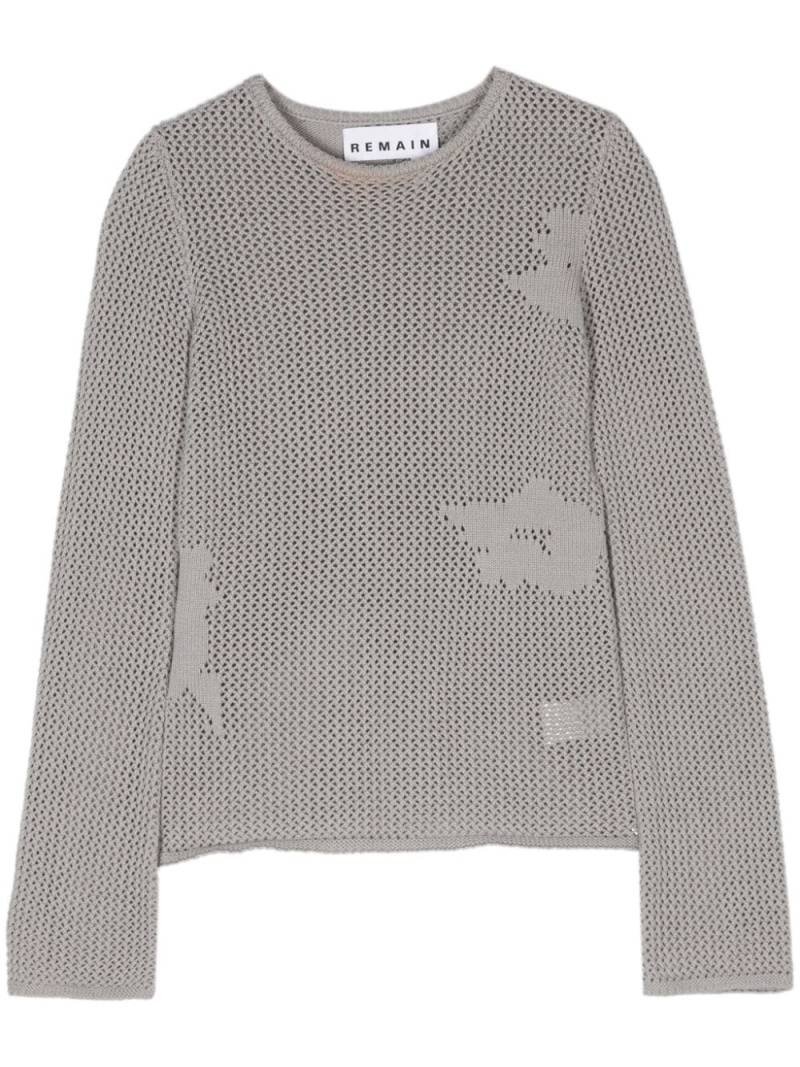 REMAIN Heva crochet-knit jumper - Grey von REMAIN