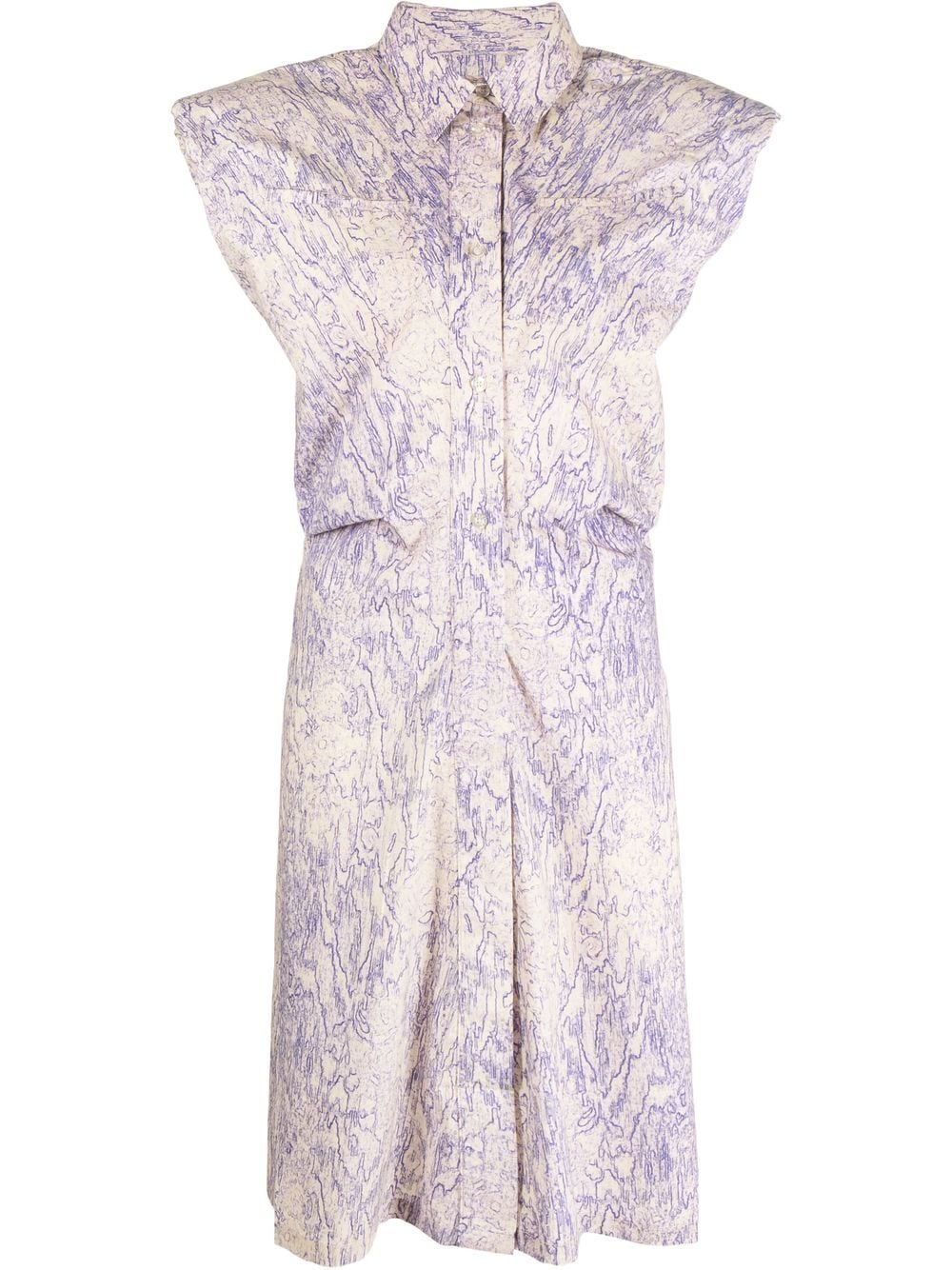 REMAIN Marika printed shirt dress - Purple von REMAIN