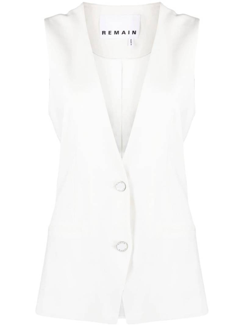 REMAIN Masja Egret button-up waistcoat - White von REMAIN