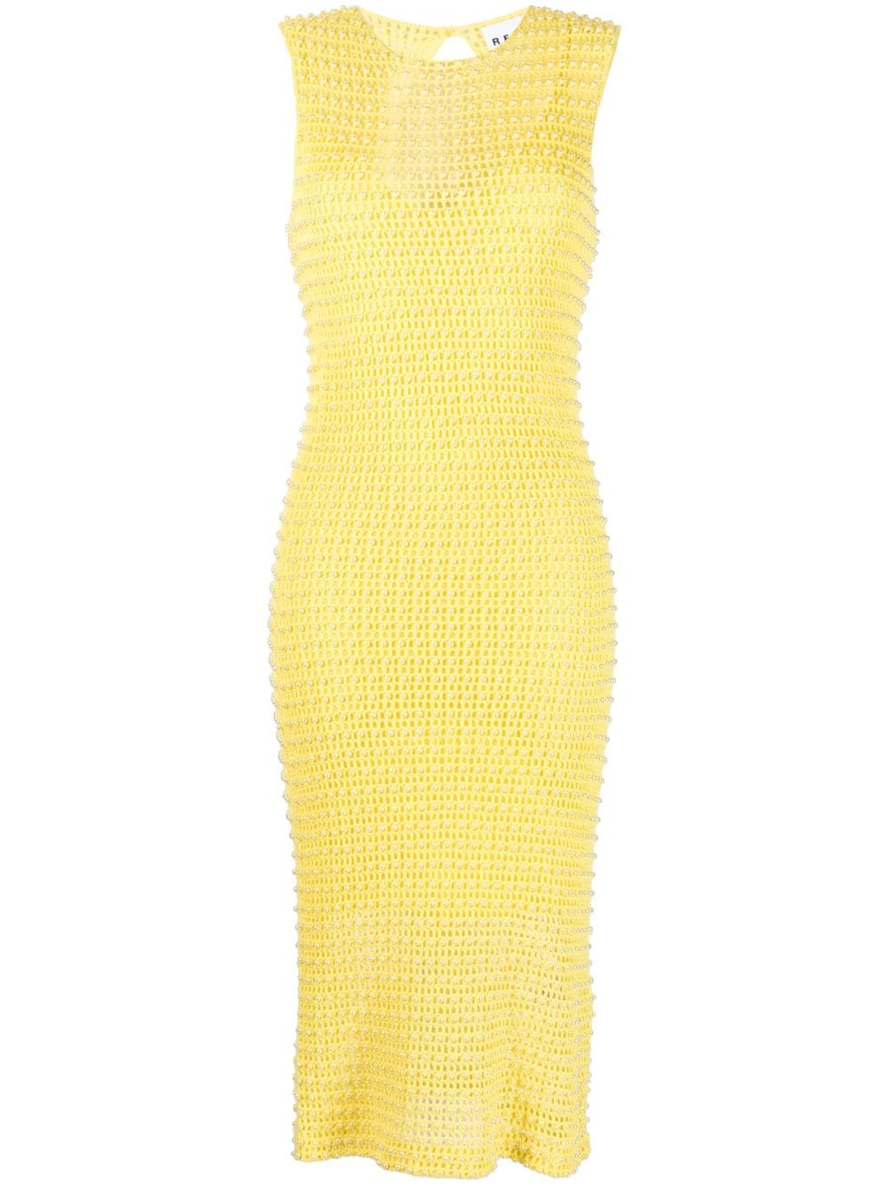 REMAIN Samina croché midi dress - Yellow von REMAIN