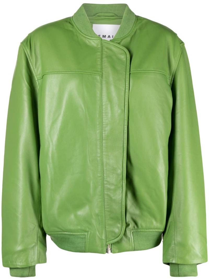 REMAIN baseball-collar sheepskin jacket - Green von REMAIN