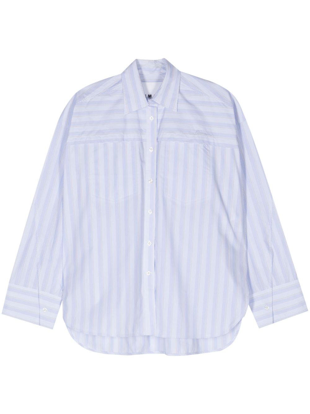 REMAIN halo-stripe organic cotton shirt - Blue von REMAIN