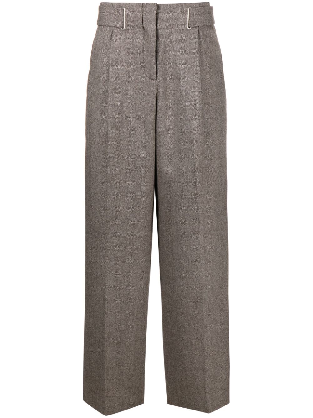 REMAIN herringbone-pattern tailored wide-leg trousers - Brown von REMAIN