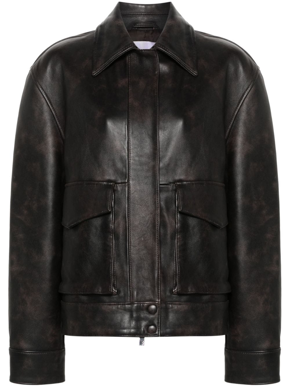 REMAIN leathe bomber jacket - Brown von REMAIN