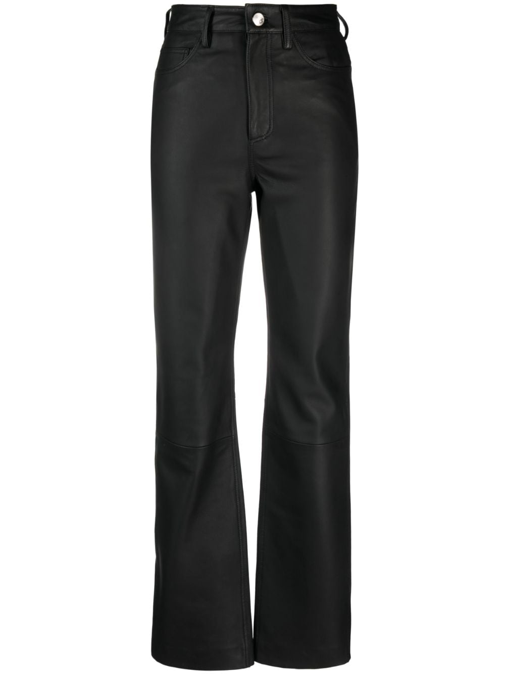 REMAIN matte leather trousers - Black von REMAIN