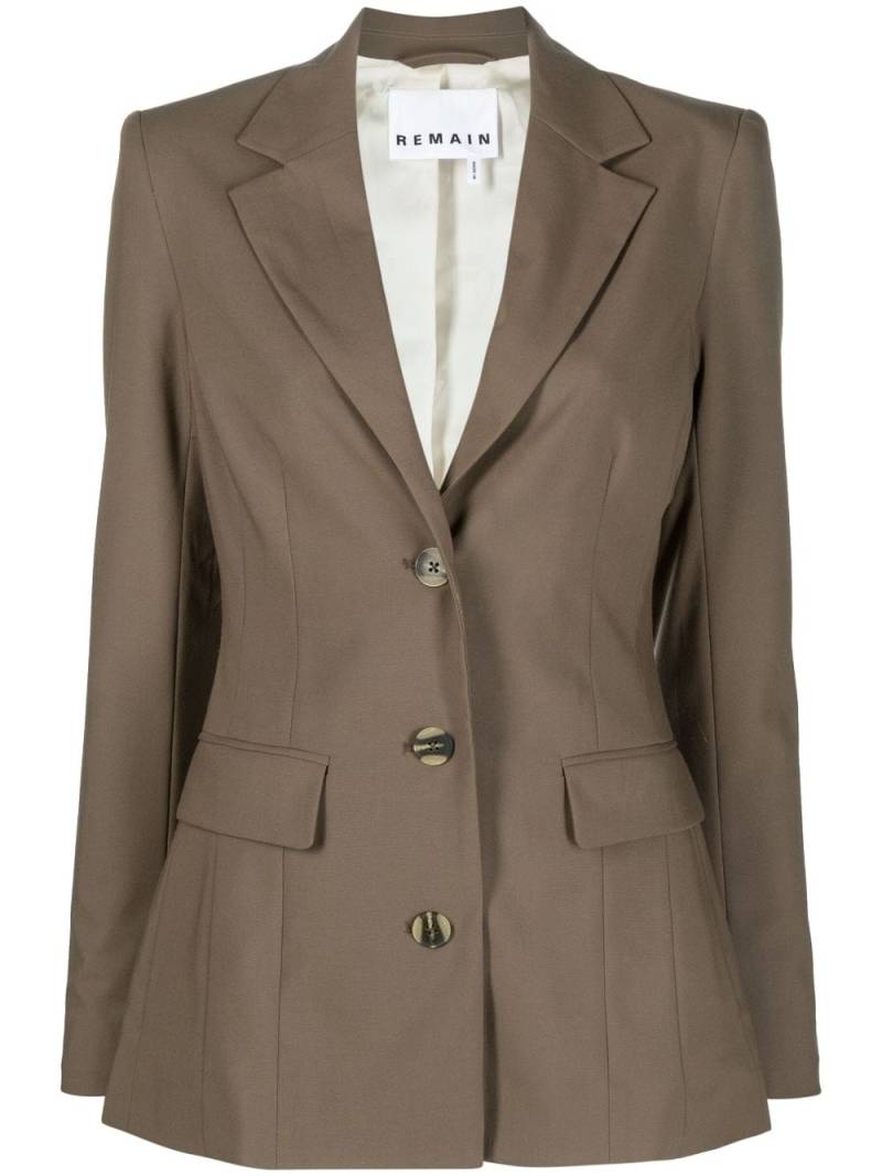 REMAIN notched-collar single-breasted blazer - Brown von REMAIN