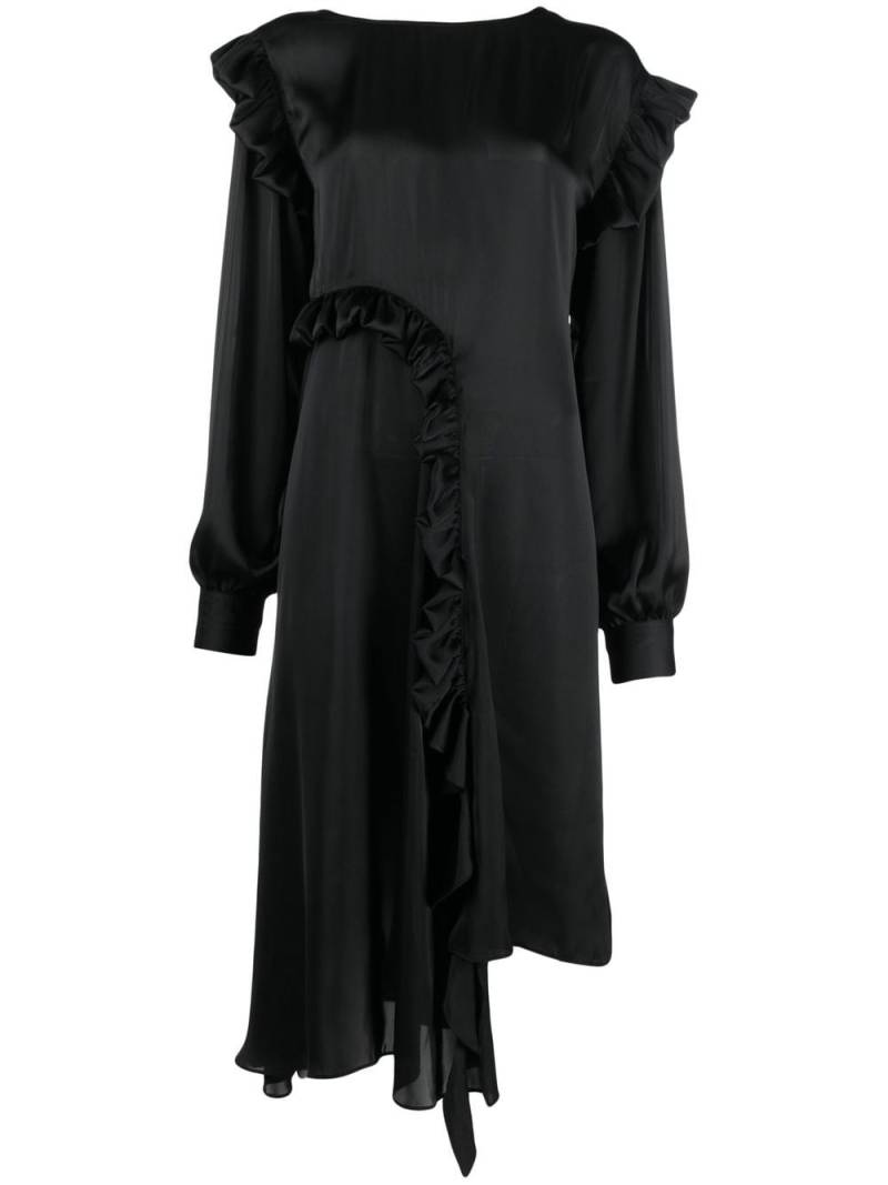 REMAIN ruffled long-sleeved maxi dress - Black von REMAIN