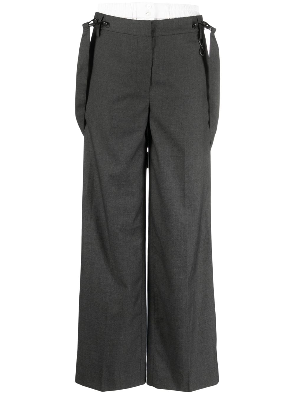 REMAIN straight-leg suspender trousers - Grey von REMAIN