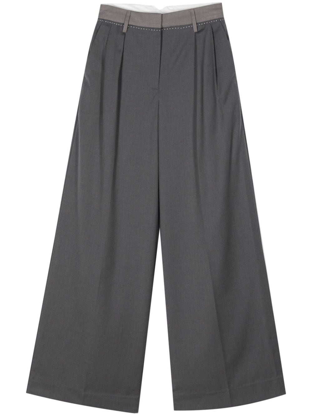 REMAIN wide-leg tailored trousers - Grey von REMAIN