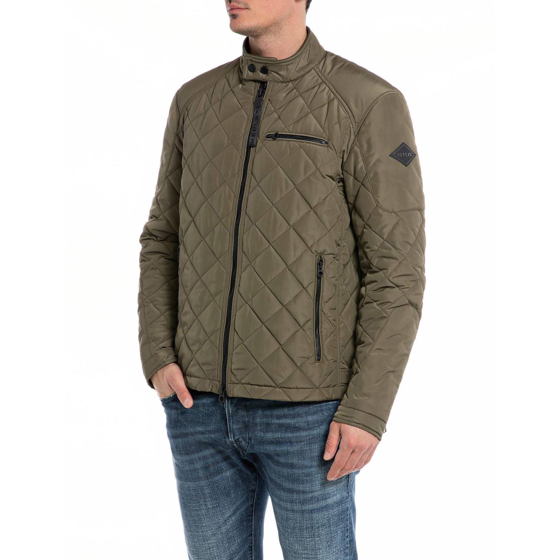 Jacke Herren Dunkel Olivgrün  L von REPLAY