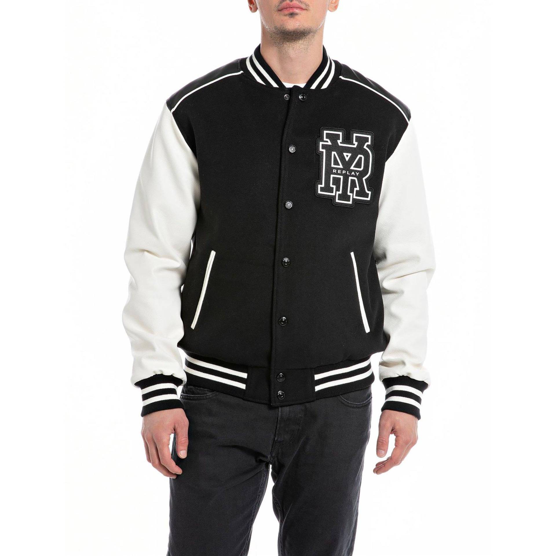 Jacke Herren Schwarz/Weiss S von REPLAY