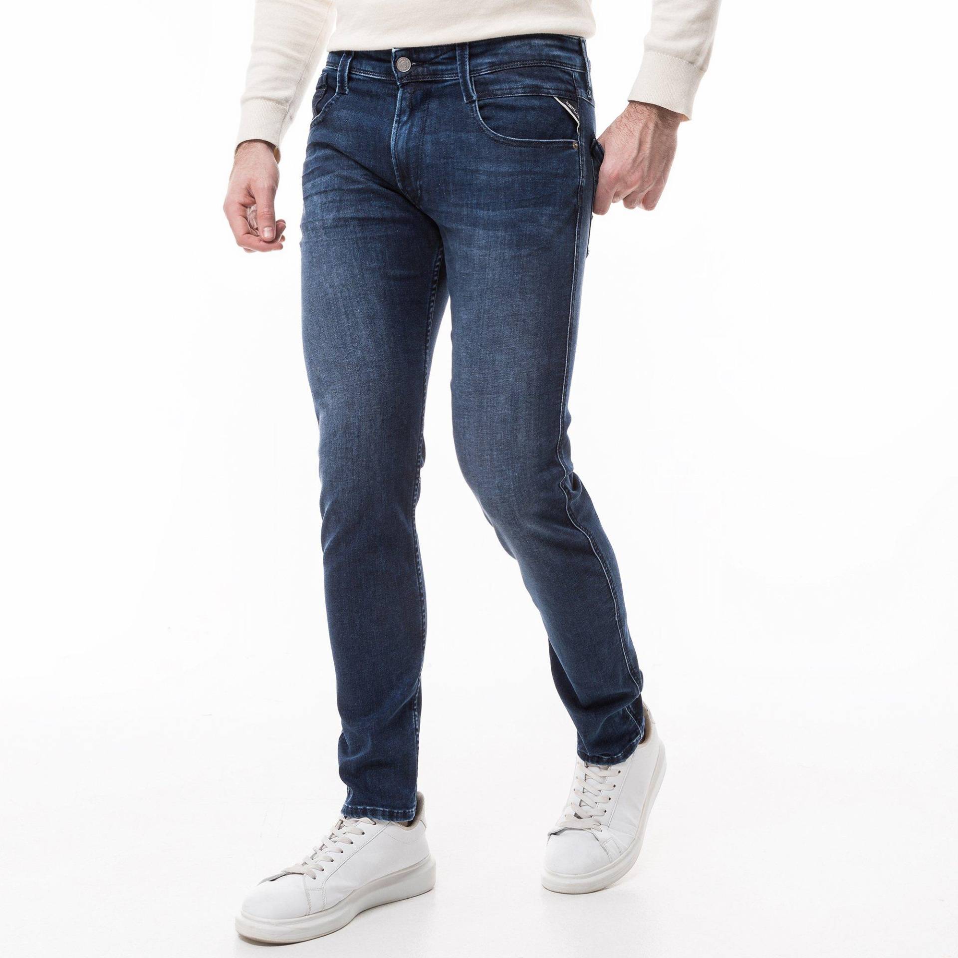 Jeans, Slim Fit Herren Mittelblau L30/W33 von REPLAY