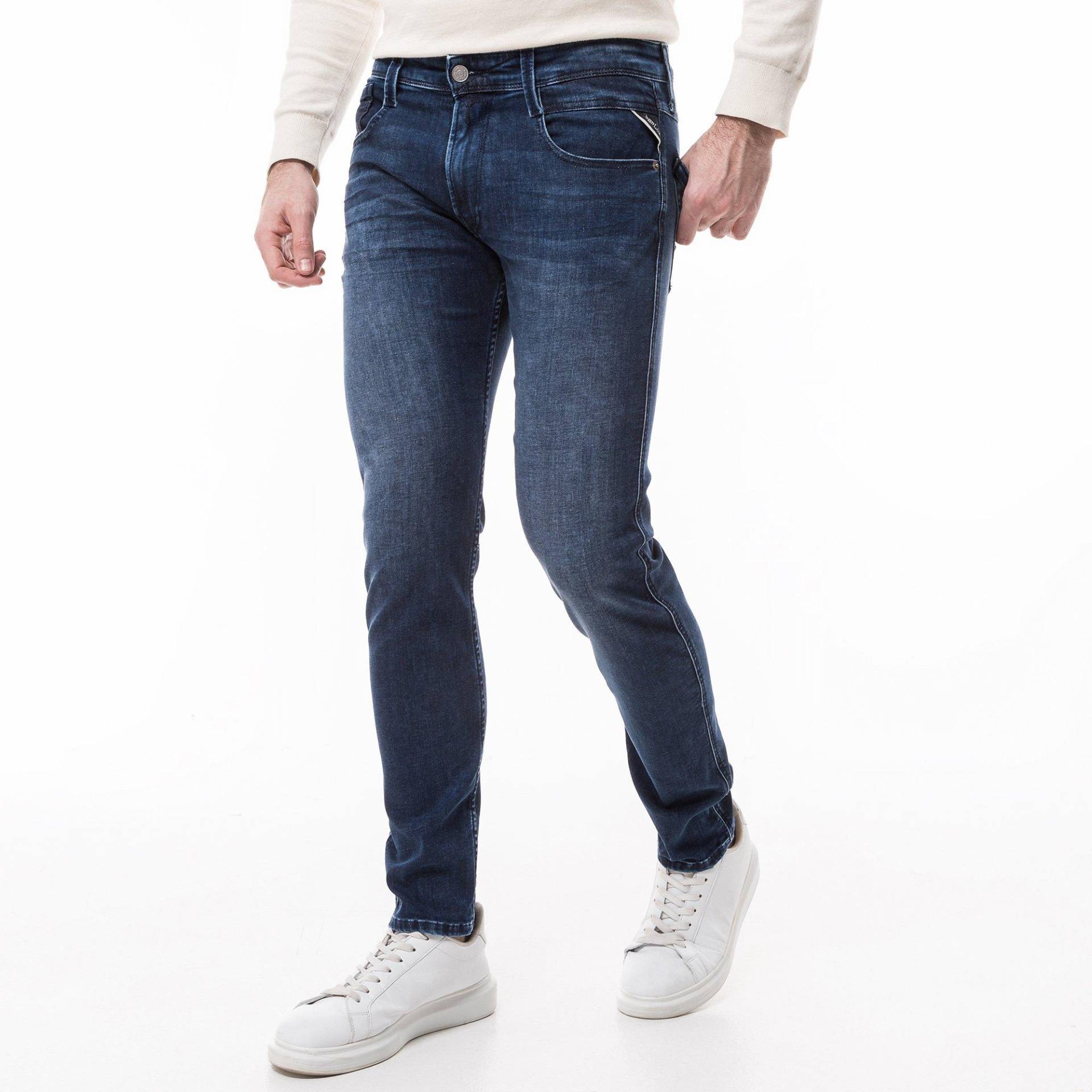 Jeans, Slim Fit Herren Mittelblau L32/W31 von REPLAY