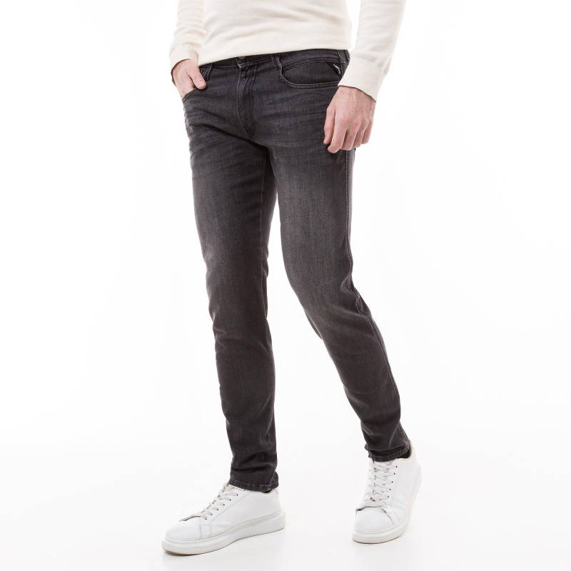 Jeans, Slim Fit Herren Schwarz Denim L30/W34 von REPLAY
