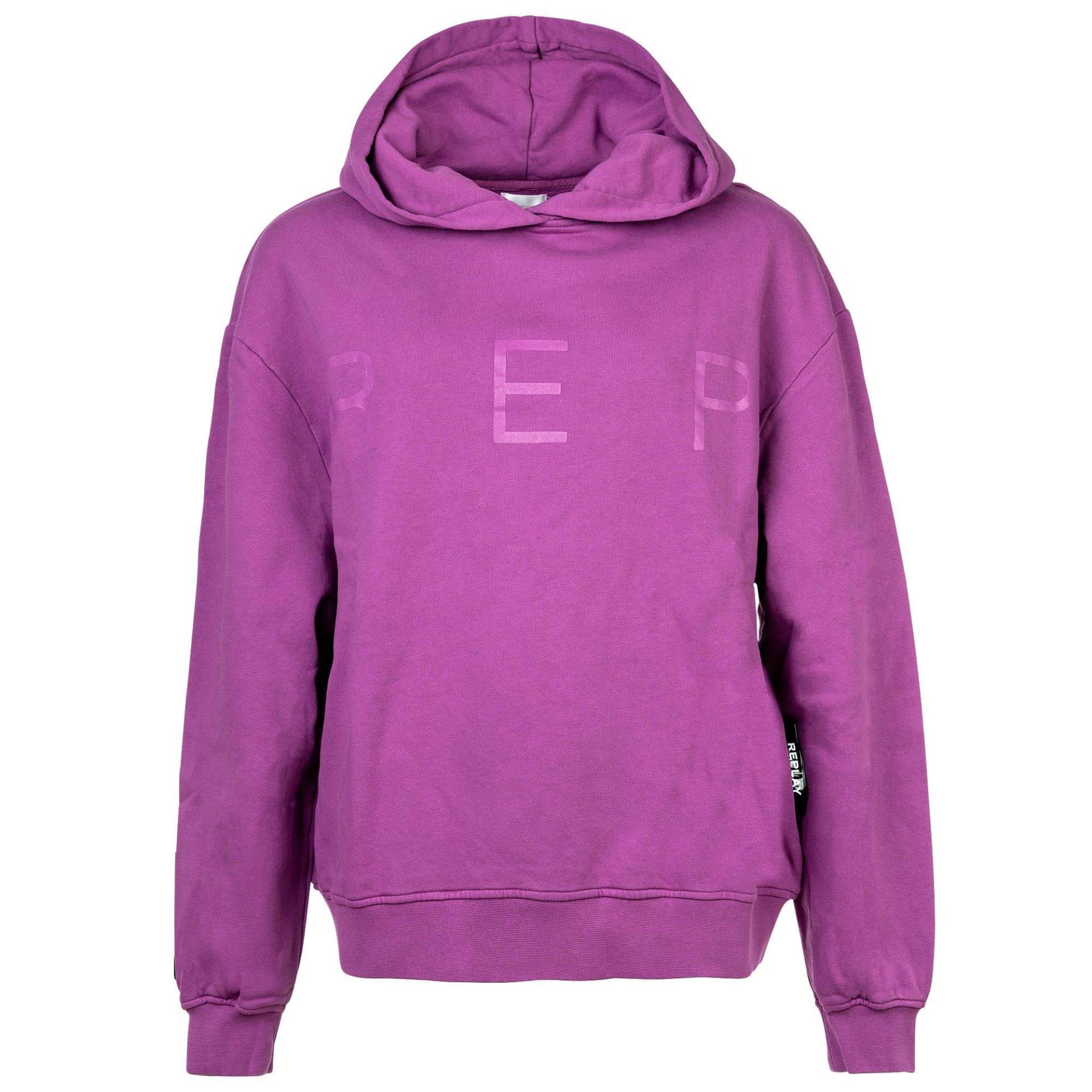 Sweatshirt Bequem Sitzend Damen Violett L von REPLAY