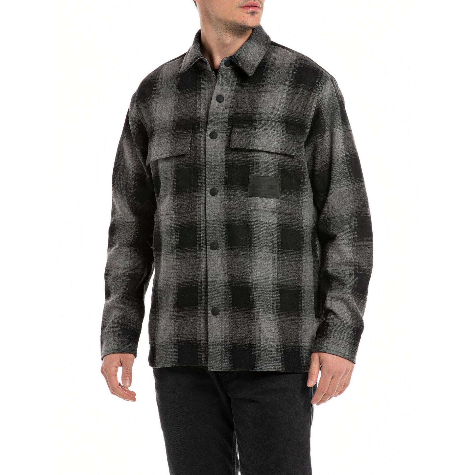 Overshirt Herren Grau L von REPLAY