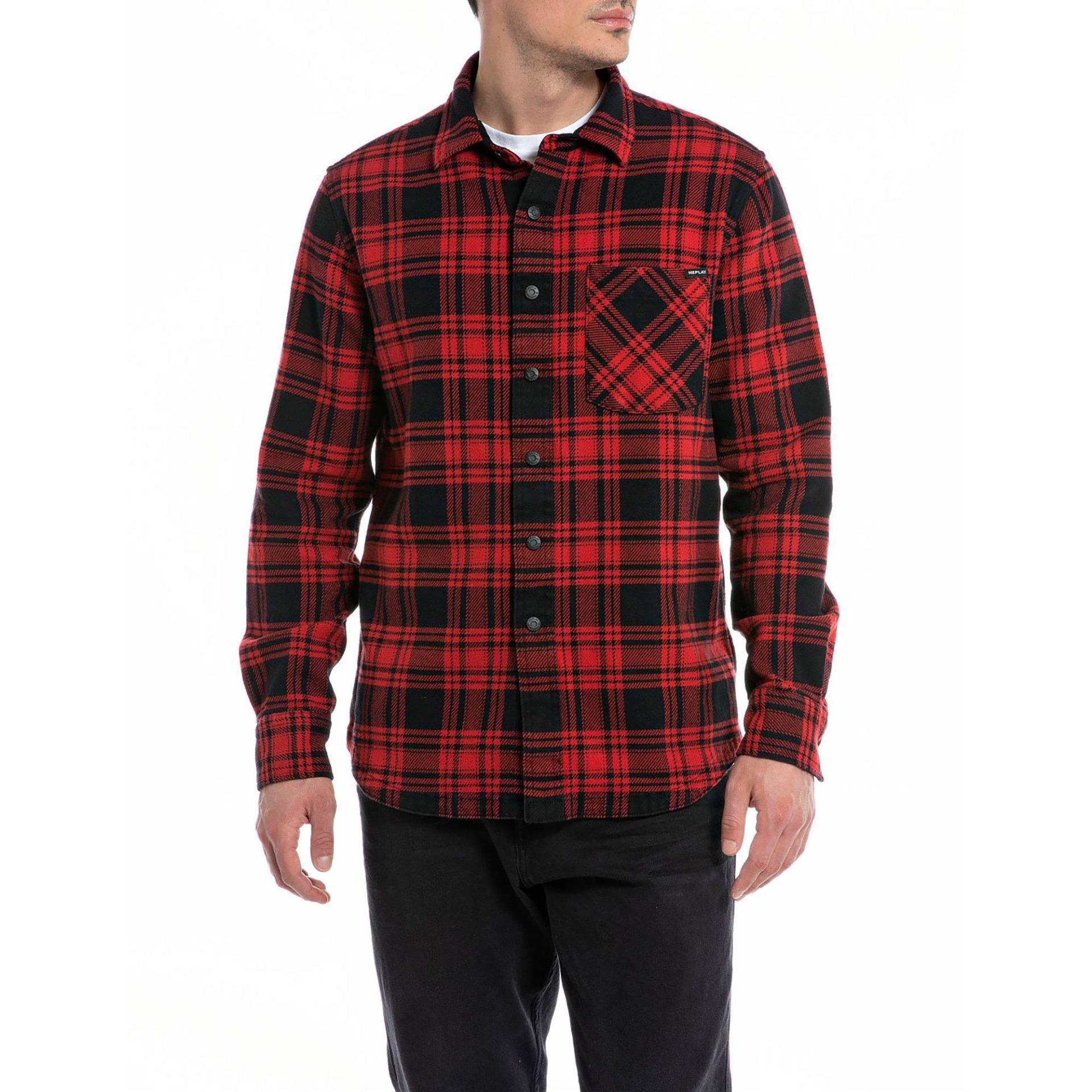 Overshirt Herren Rot L von REPLAY