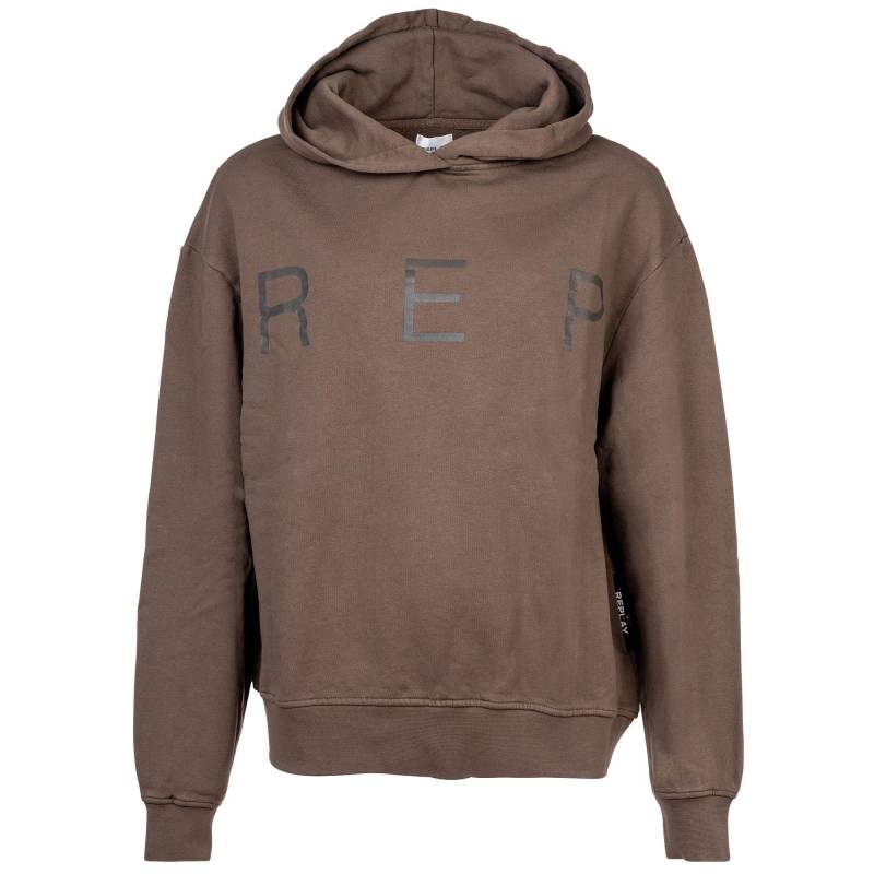 Sweatshirt Bequem Sitzend Damen Grün XS von REPLAY