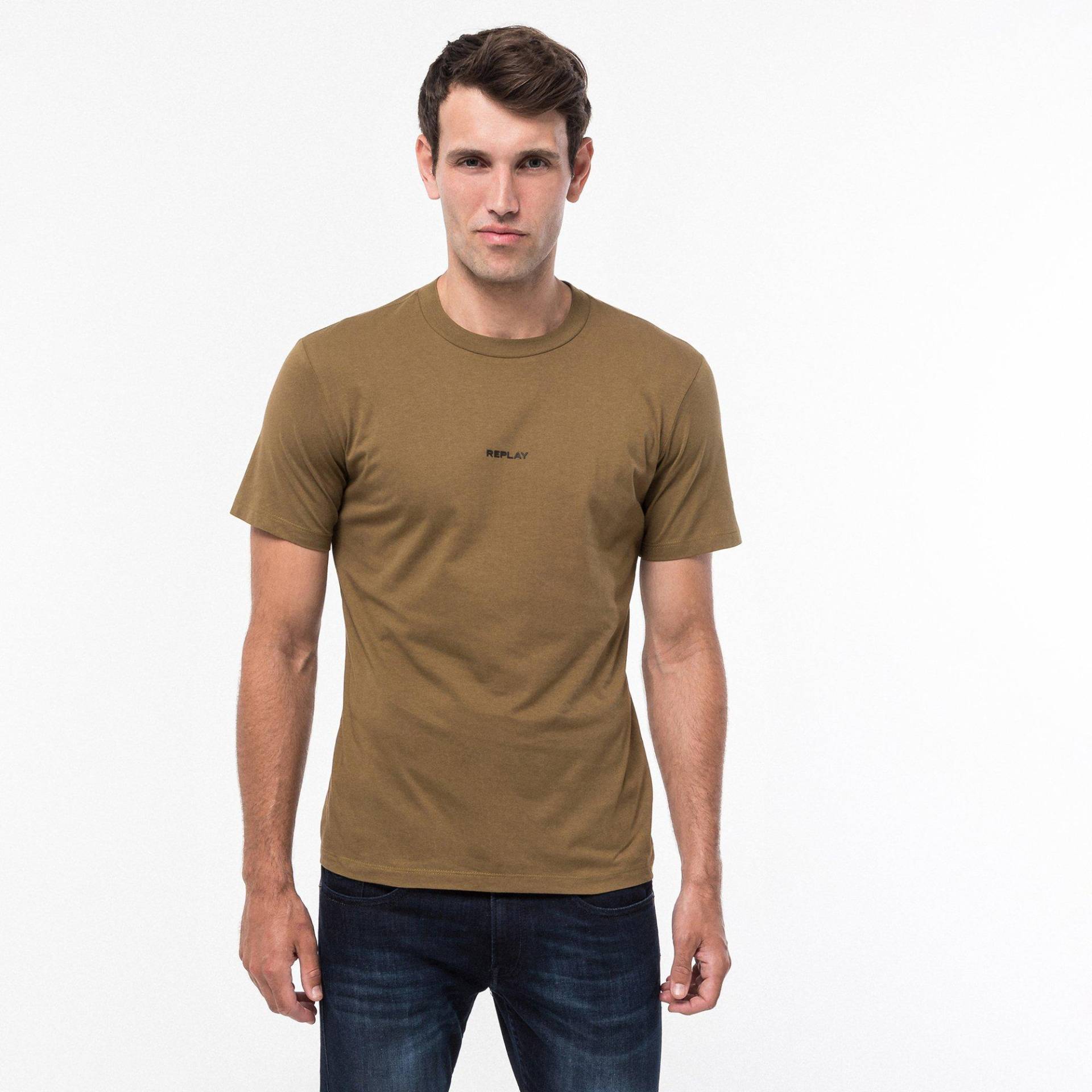 T-shirt Herren Militärgrün L von REPLAY