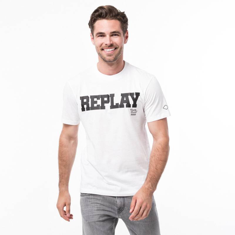 T-shirt Herren Weiss L von REPLAY