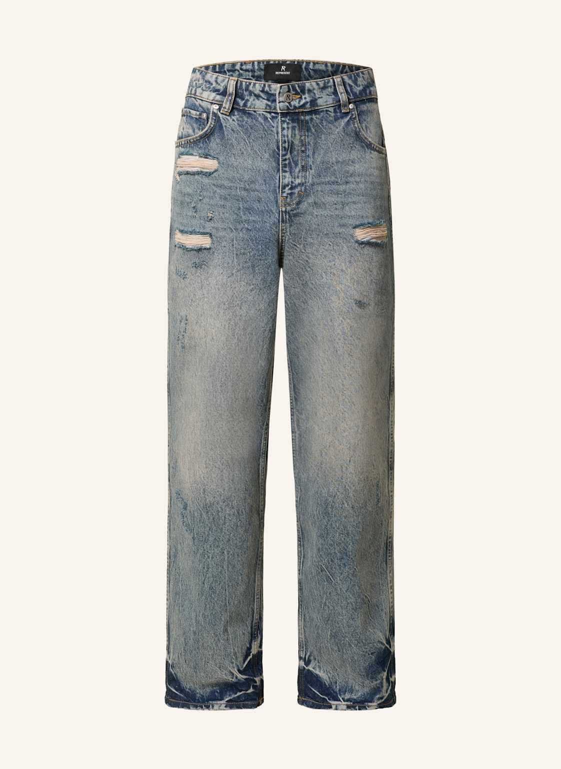 Represent Destroyed Jeans Regular Fit blau von REPRESENT