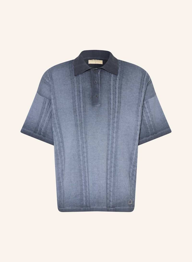 Reternity Strick-Poloshirt blau von RETERNITY