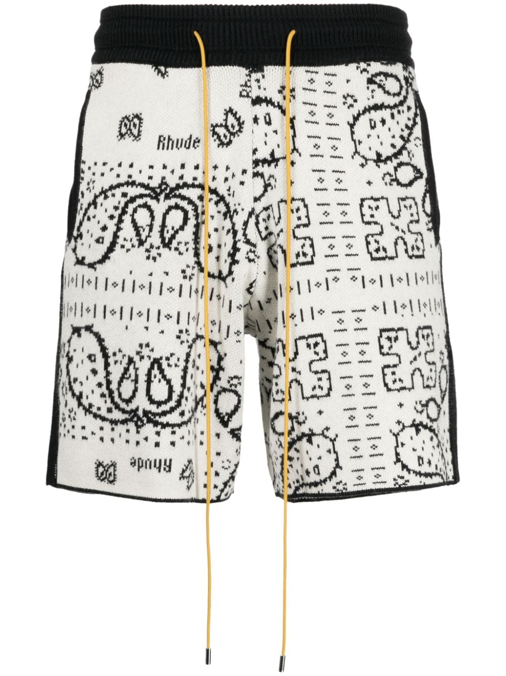 RHUDE Banco knitted shorts - Black von RHUDE