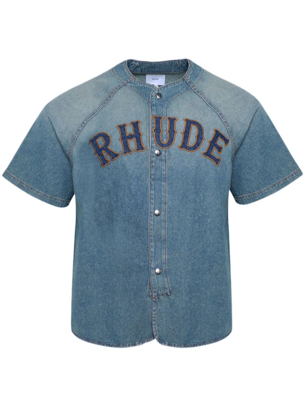 RHUDE Baseball denim shirt - Blue von RHUDE