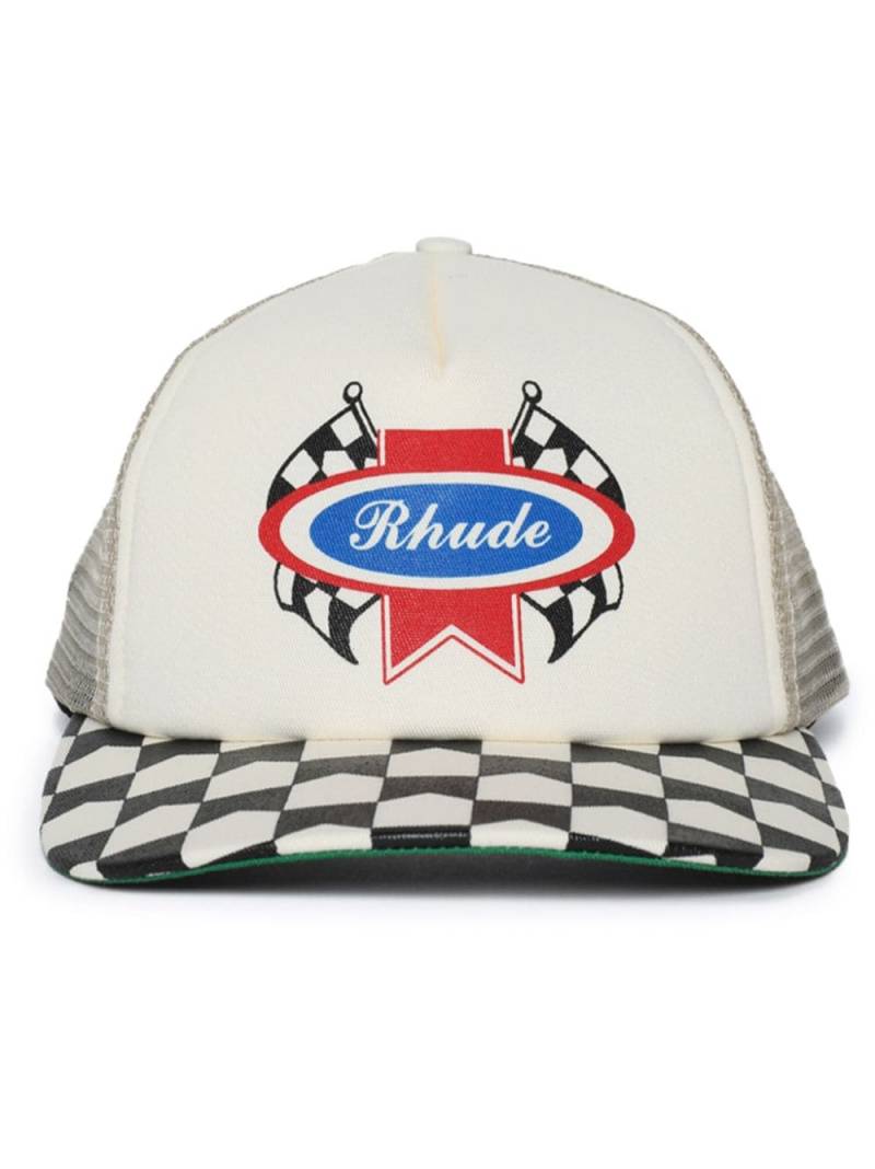 RHUDE Chevron Rally cap - White von RHUDE